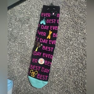 Disney Black and Pink 'Best Day Ever' Socks